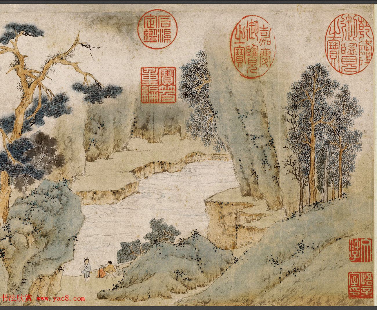 祝允明行书《兰亭序》文徵明补图