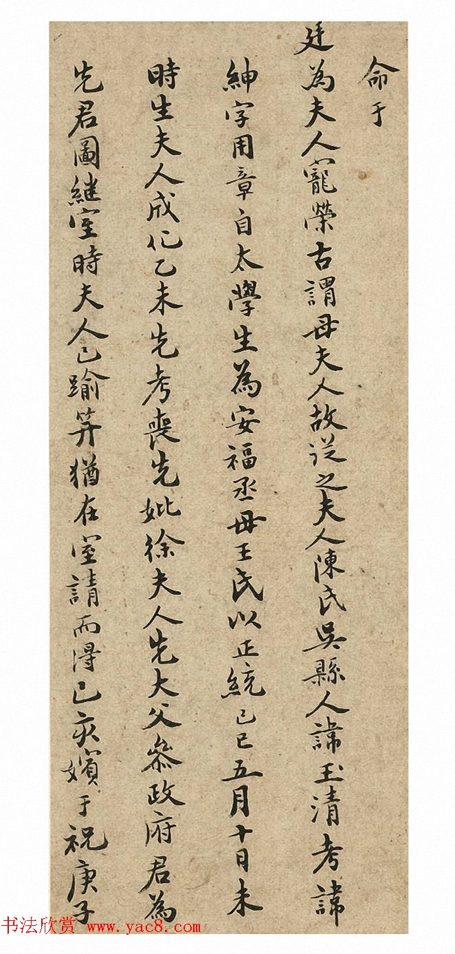 祝允明65岁小楷《先母陈夫人手状册》