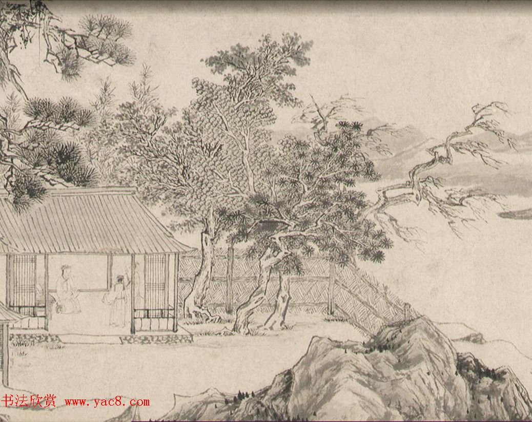 大才子唐伯虎17岁字画《贞寿堂图卷》