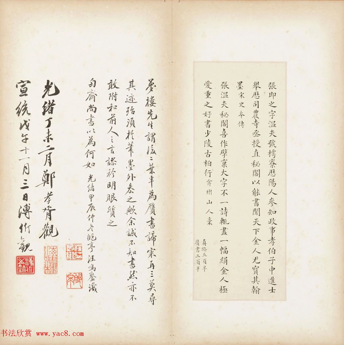 张即之楷书残册《张樗寮华严经真迹》