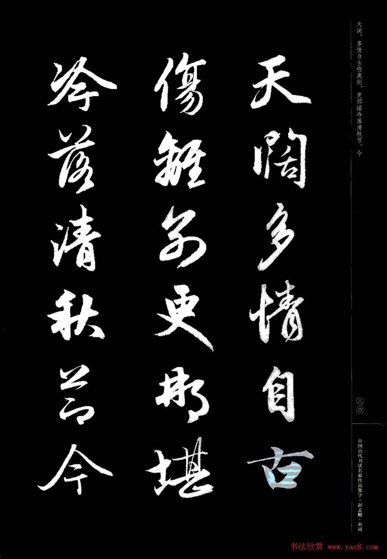 赵孟頫书法集字《宋词》