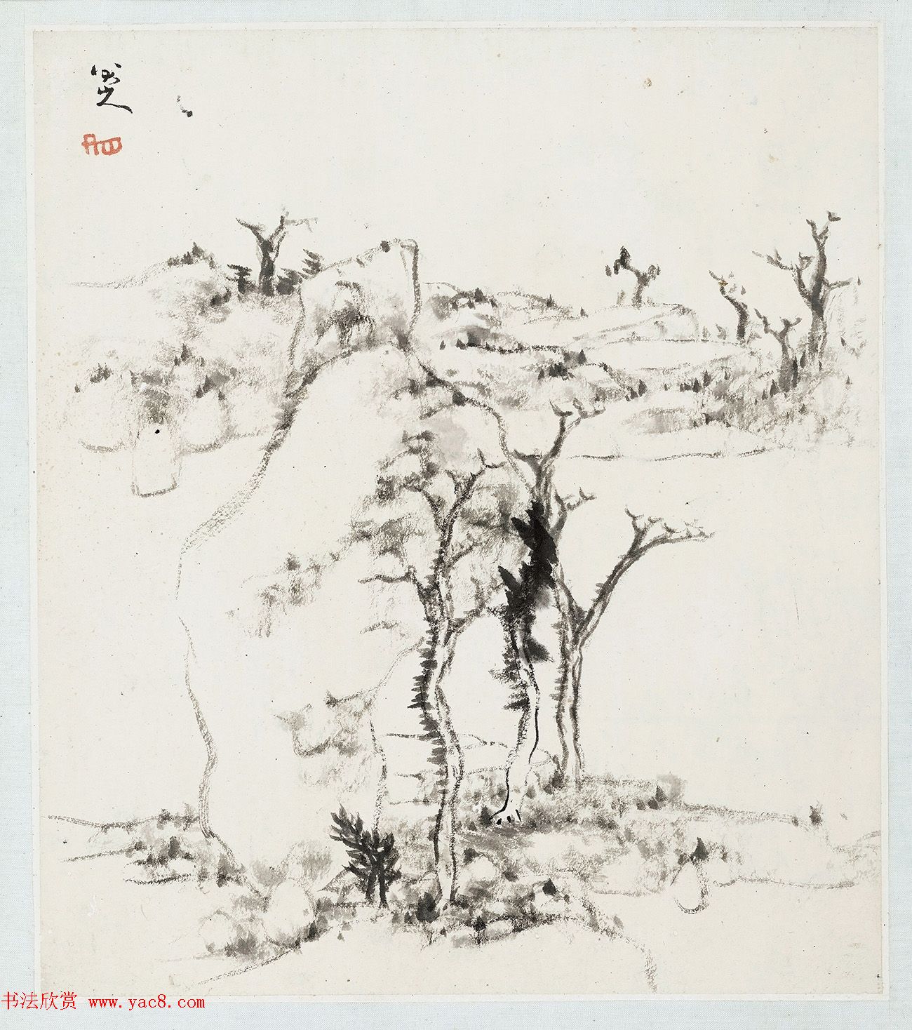 西泠印社镇馆之宝：《朱耷山水册》