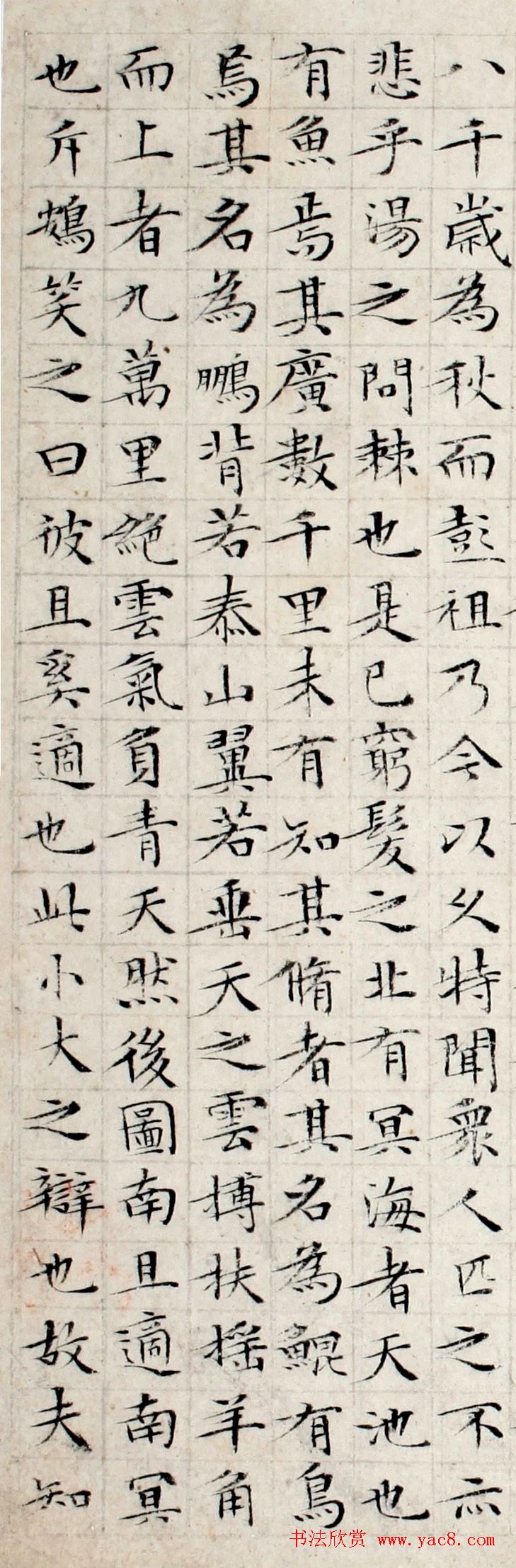 文徵明86岁小楷册页《逍遥游》