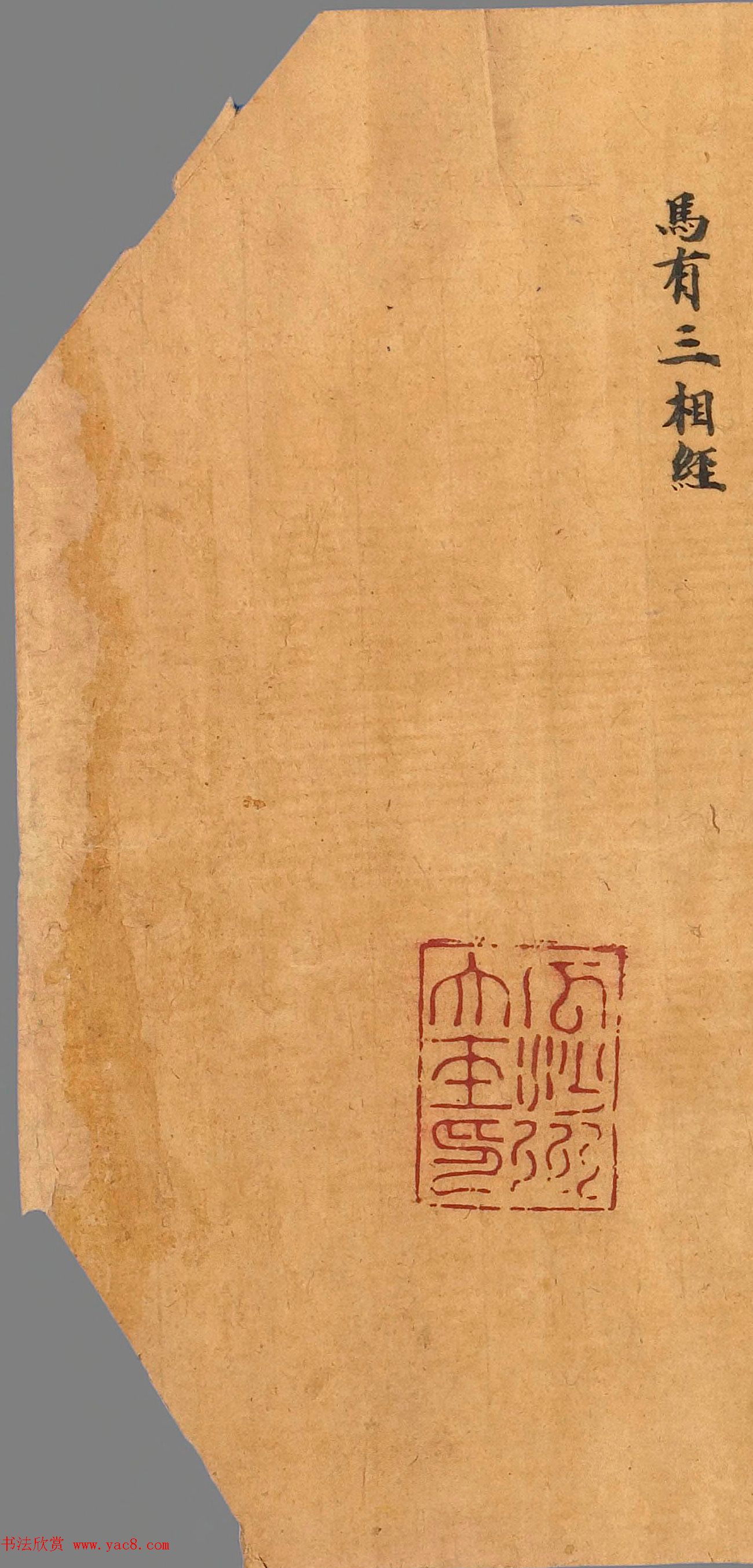 敦煌写经手稿《佛说马有三相经》