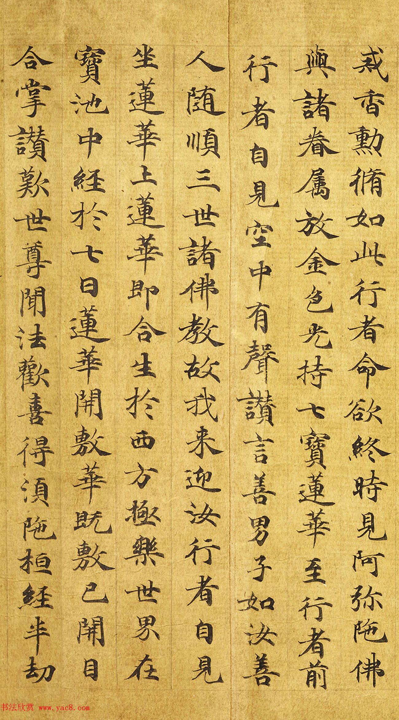 唐代写经手稿《无量寿观经》