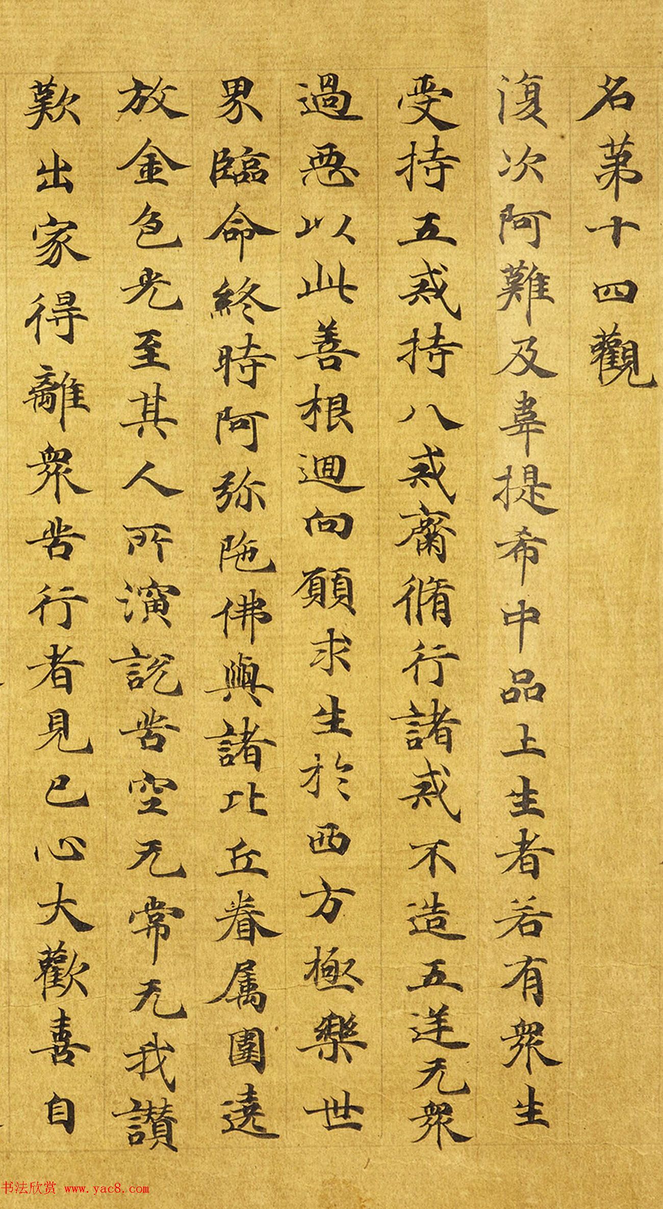 唐代写经手稿《无量寿观经》