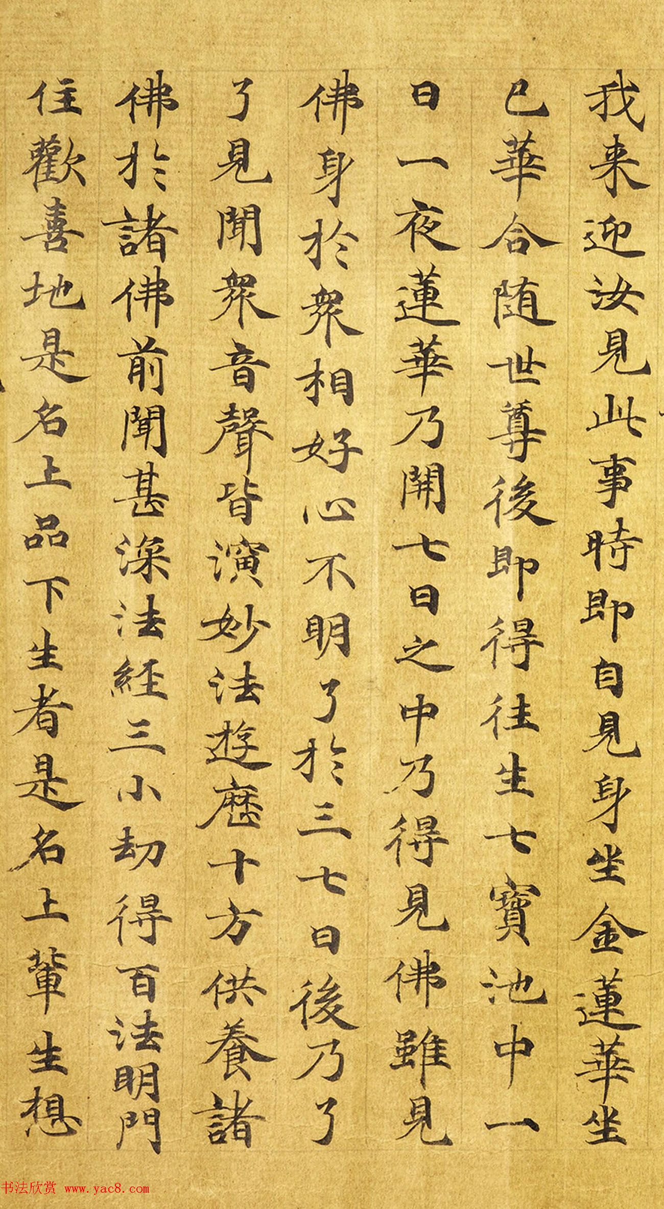 唐代写经手稿《无量寿观经》