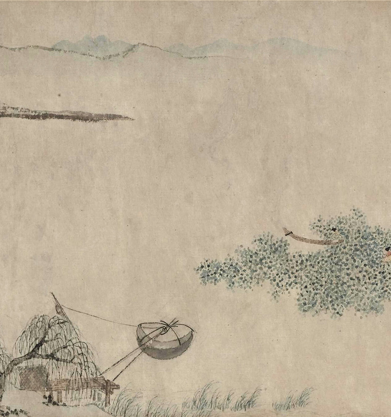 明代沈周采菱图卷