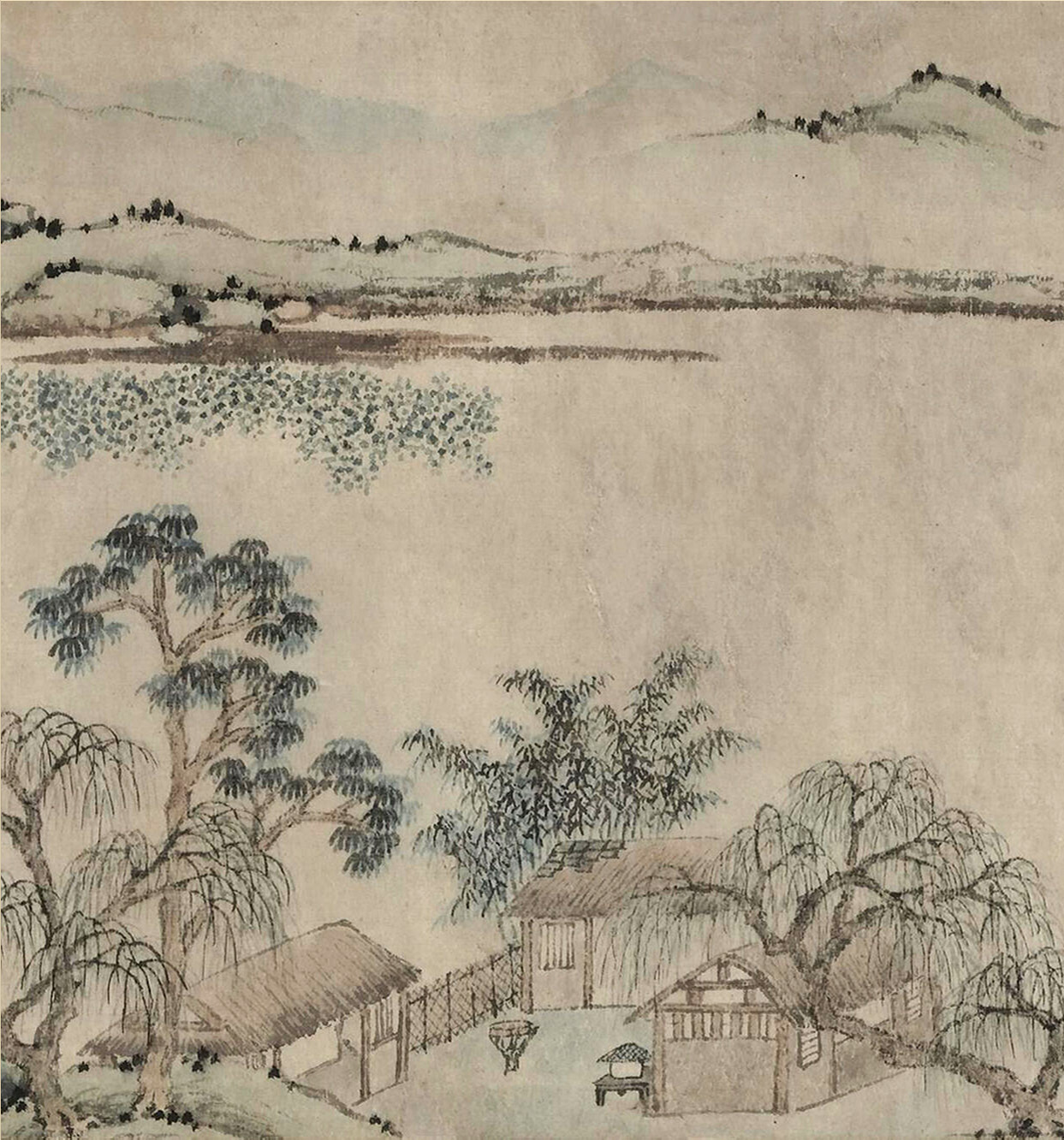 明代沈周采菱图卷