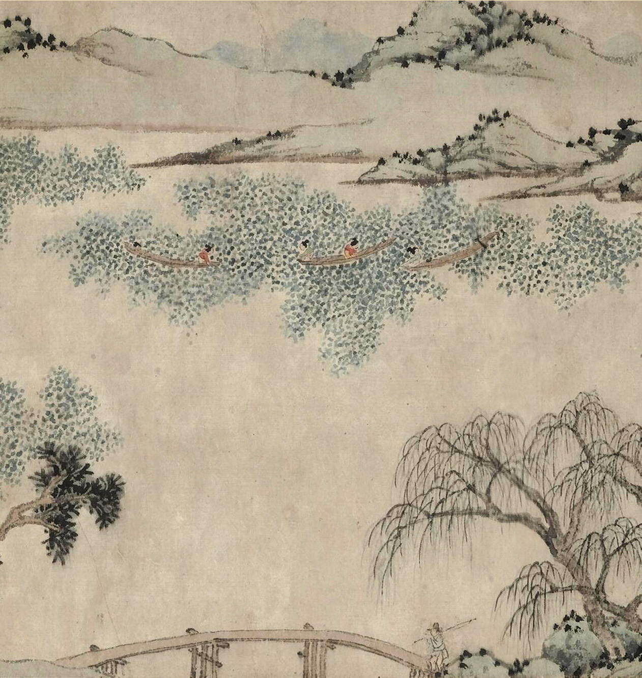 明代沈周采菱图卷