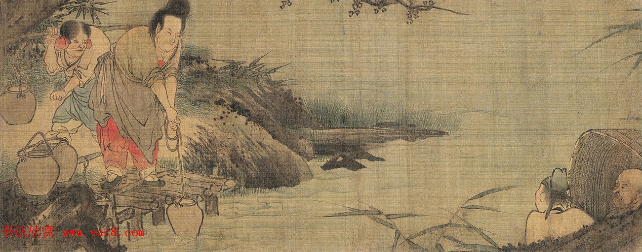 行书对题八高僧故事图卷