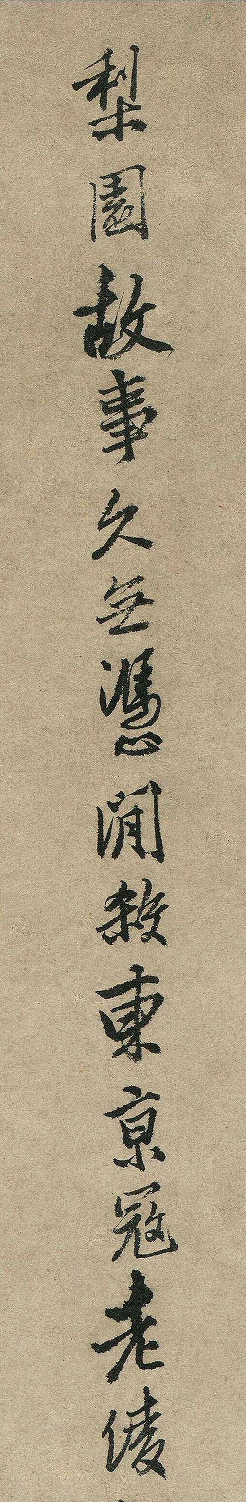 唐伯虎行书题李奴奴歌舞图