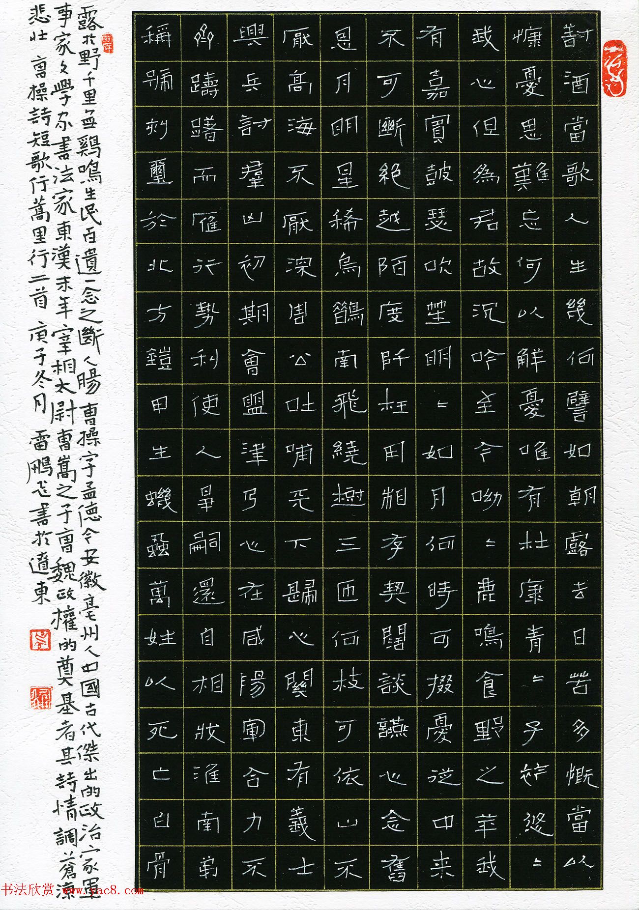 “品翰堂杯”第七届中国硬笔书法公开赛铜奖作品欣赏