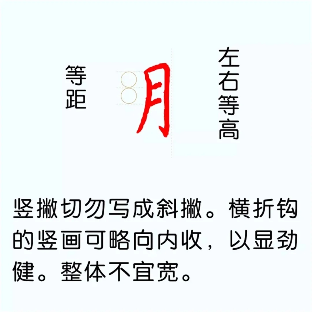 硬笔楷书教程：81个偏旁部首写法图解