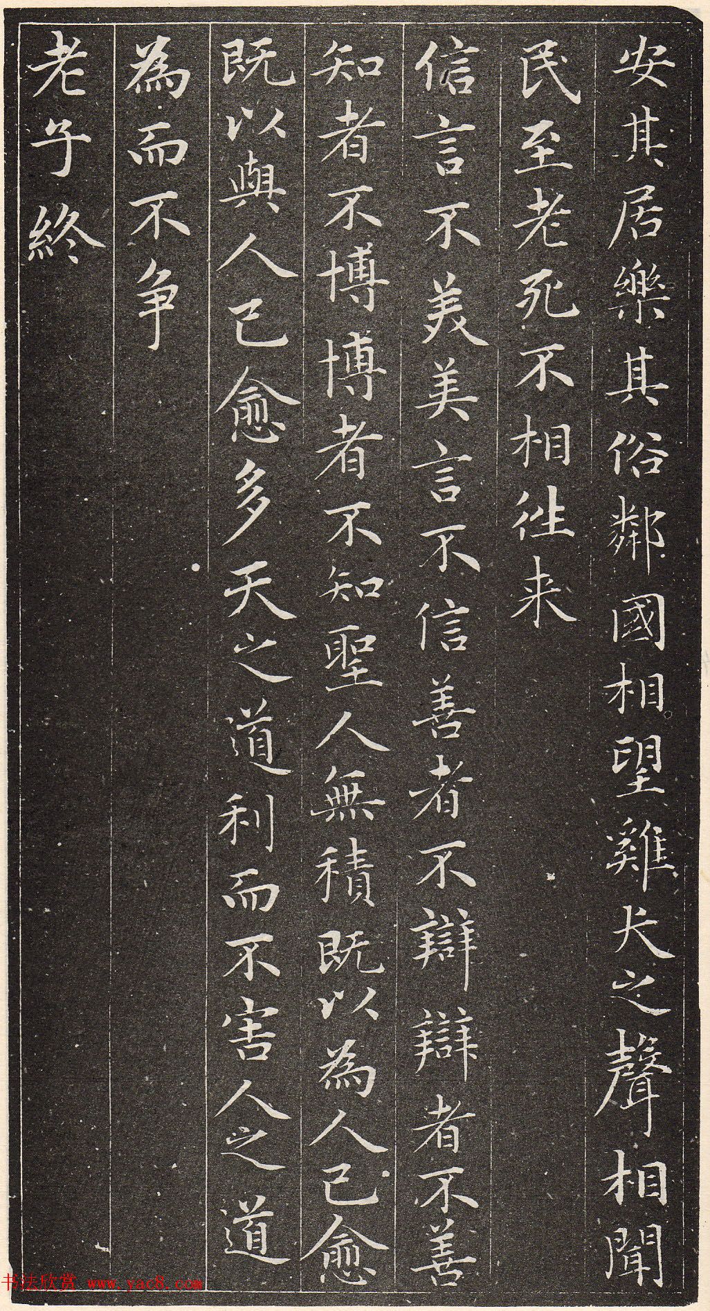 赵孟頫书安素轩石刻