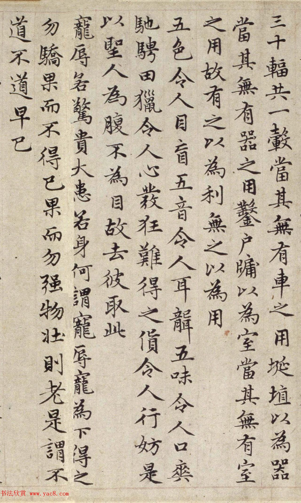 赵孟頫(款)小楷道德经卷