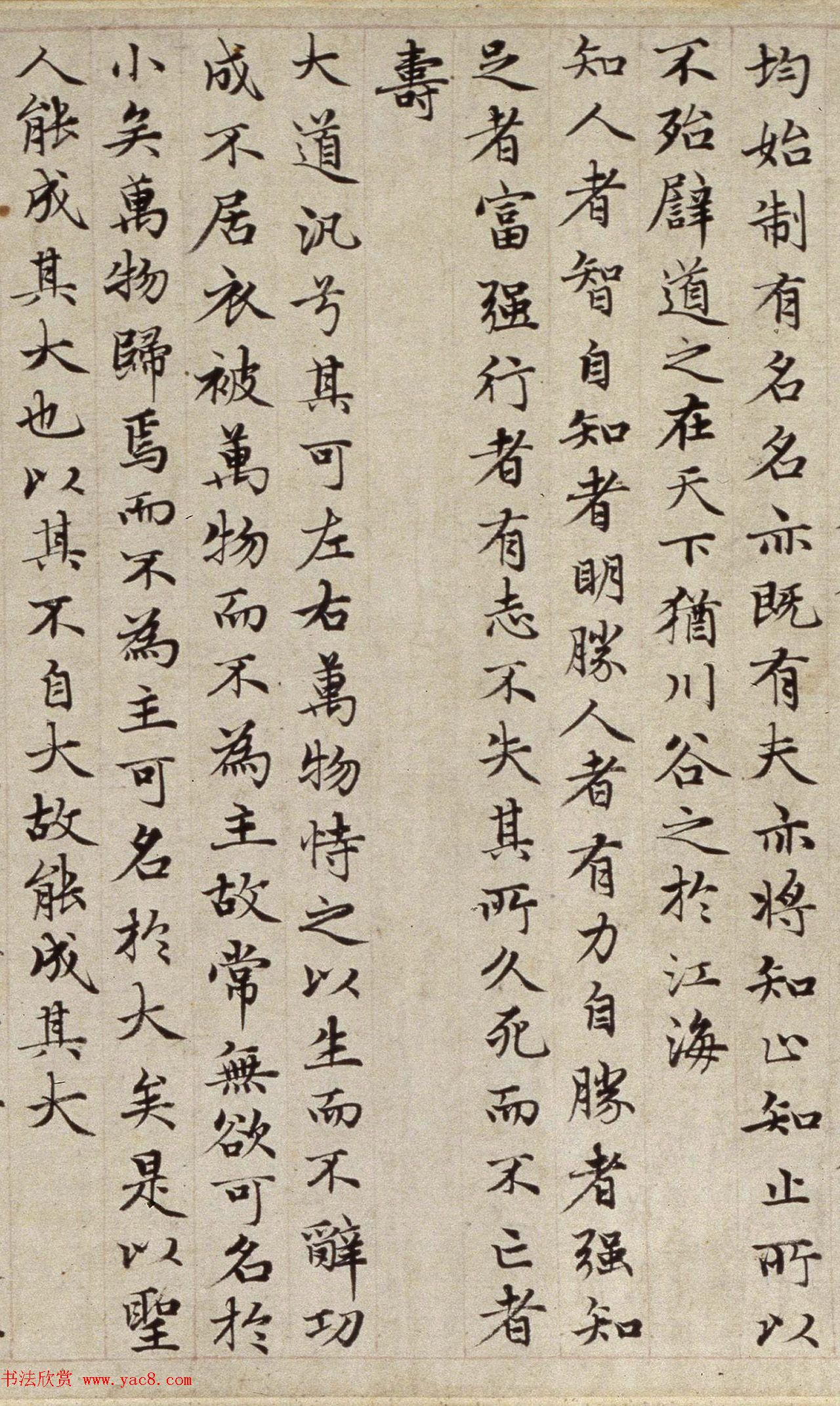 赵孟頫(款)小楷道德经卷