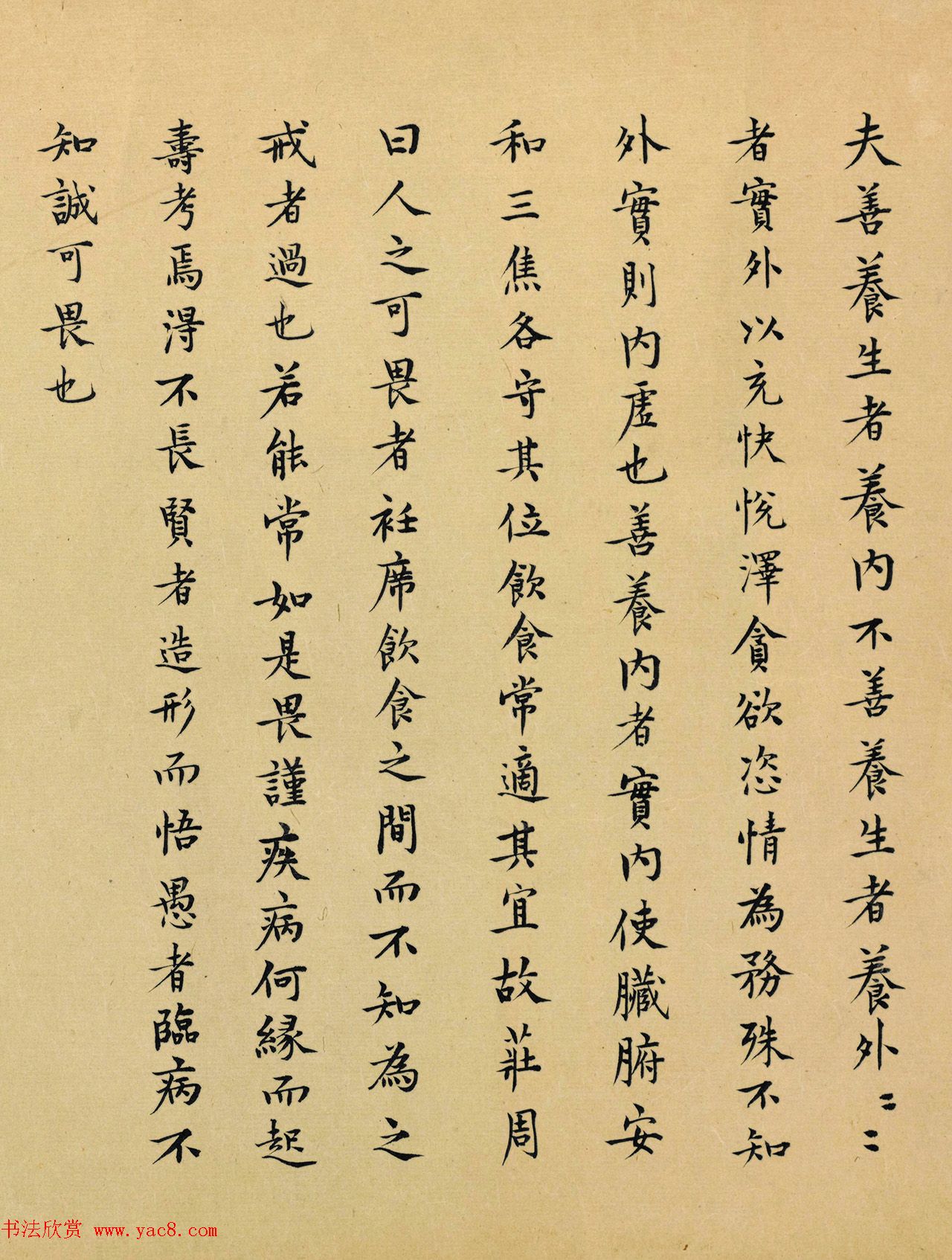 日本玄渊书法《养生训手稿》