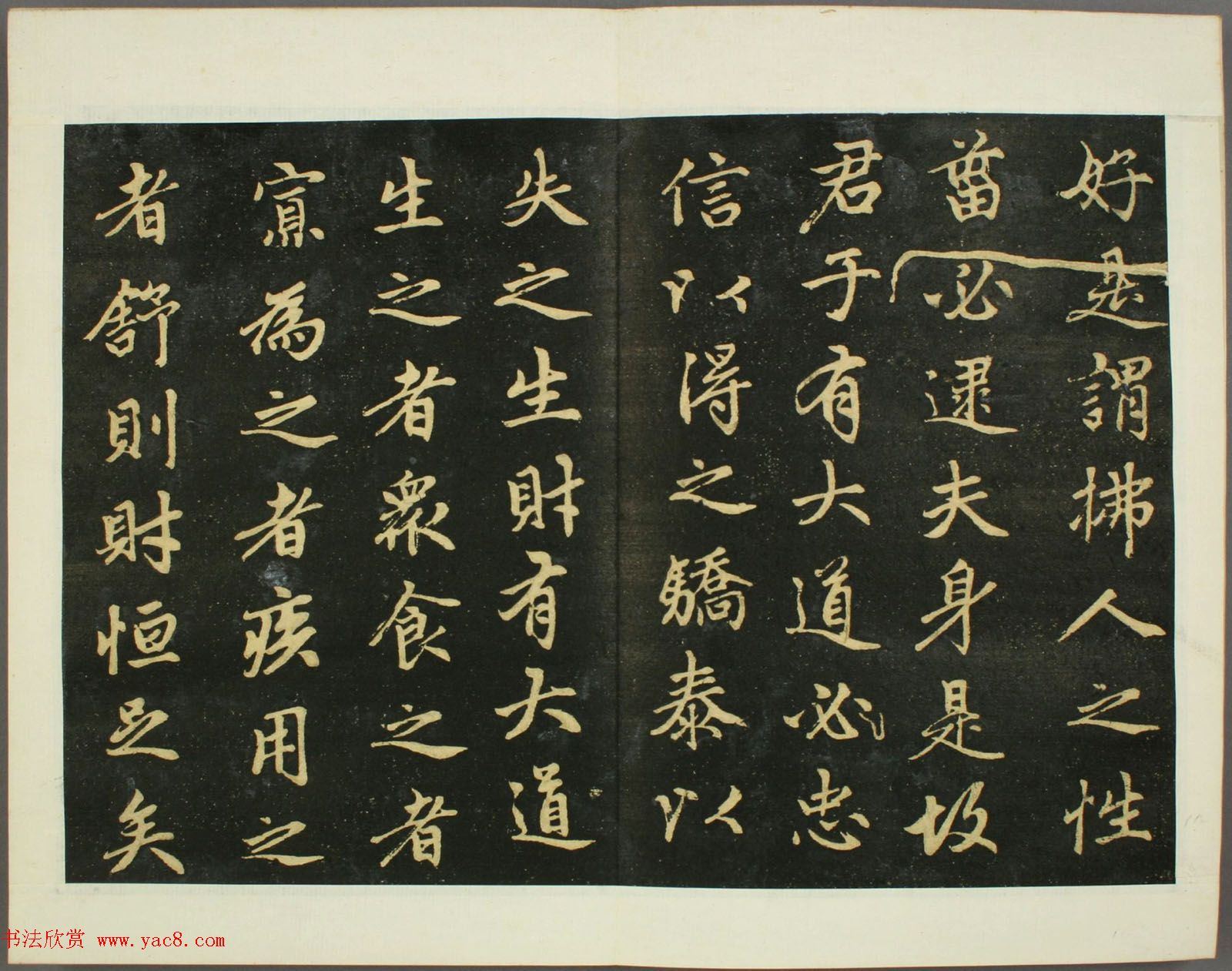 元代赵孟頫行书欣赏《子昂大学》