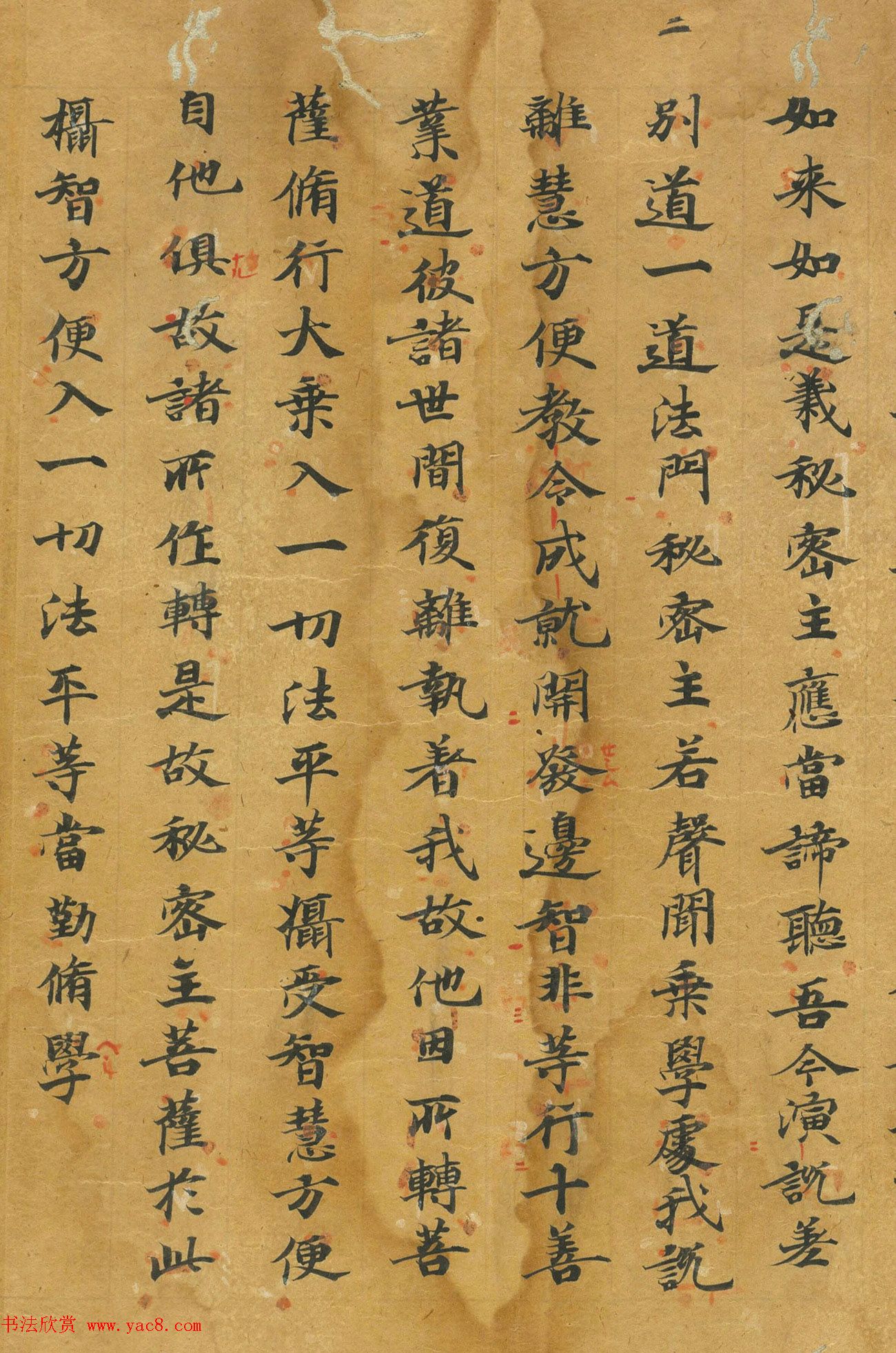 唐代楷书《大毗卢遮那成佛神变加持经》卷六​