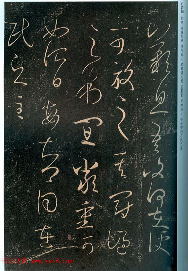 王羲之行草书法欣赏《百姓帖》