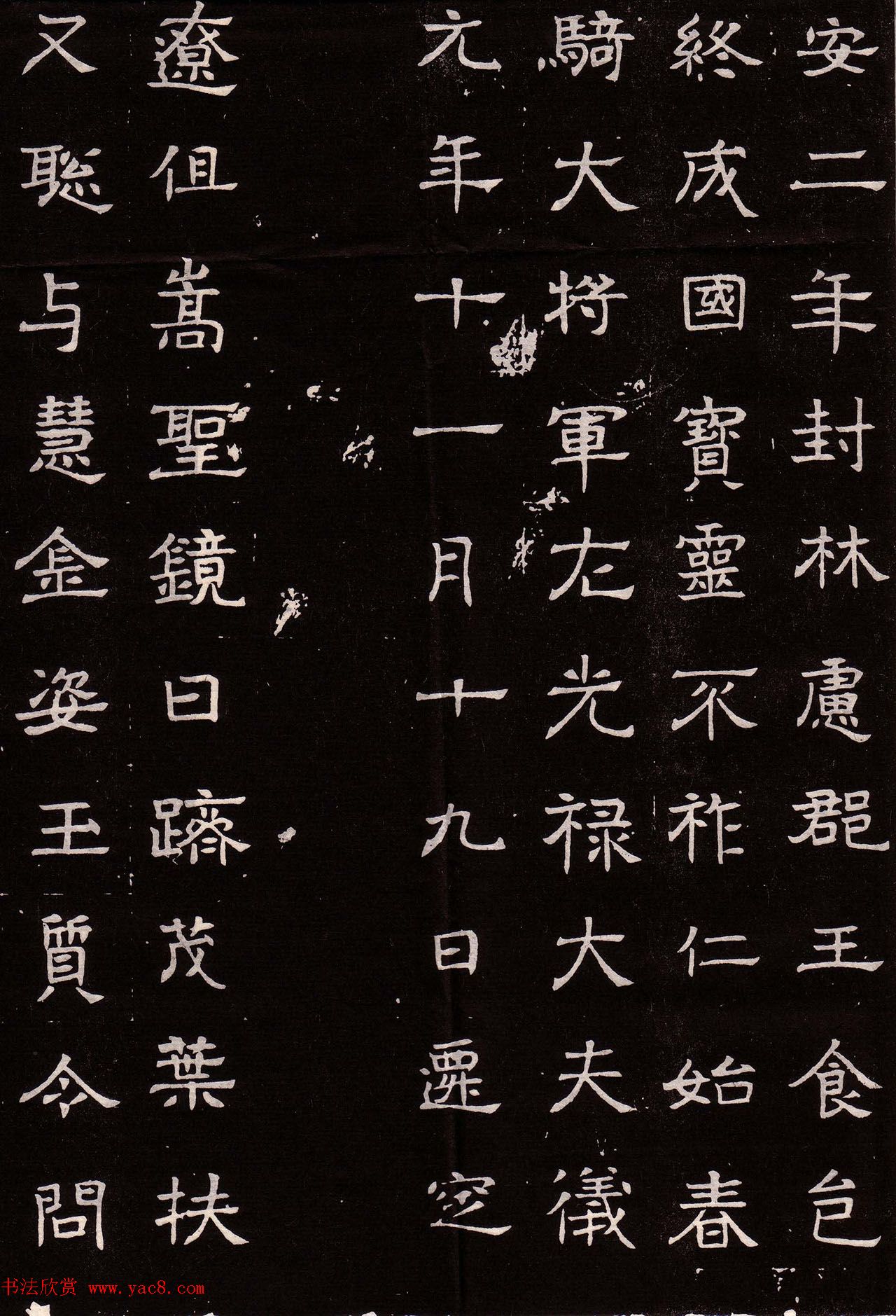 北魏隶书欣赏《元文墓志》