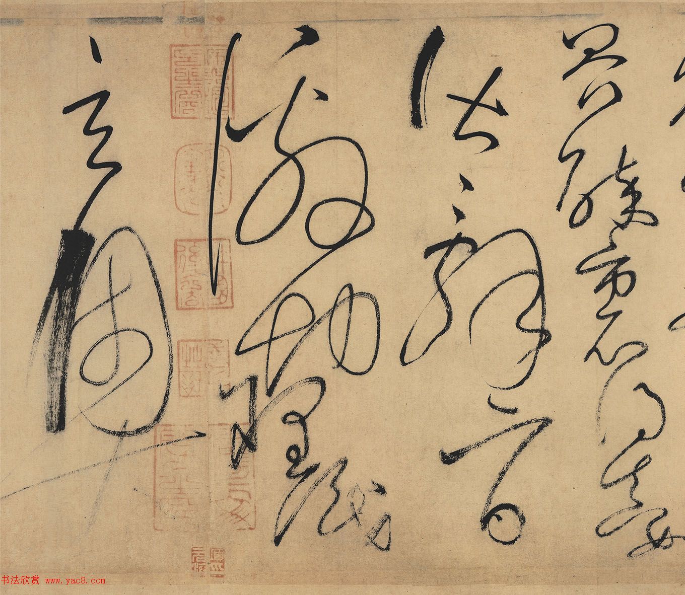 怀素草书欣赏《自叙帖》长卷墨迹全图 怀素草书欣赏《自叙帖》长卷墨迹全图