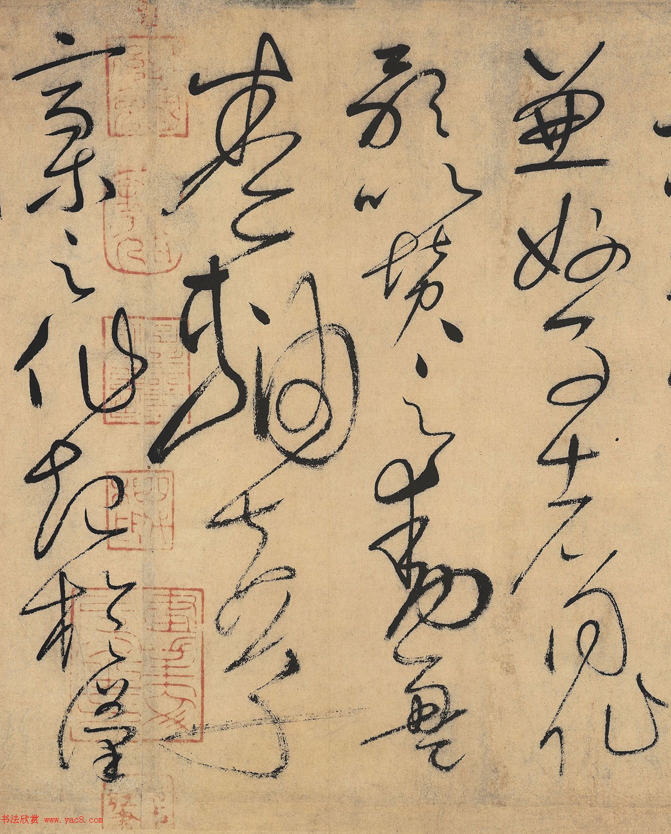 怀素草书欣赏《自叙帖》长卷墨迹全图 怀素草书欣赏《自叙帖》长卷墨迹全图